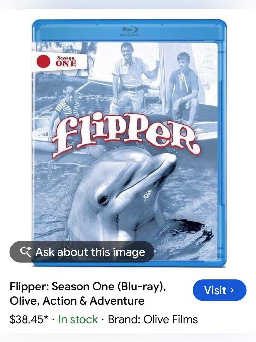 #3141**Flipper: Season One (Blu-ray) - - Blue Case